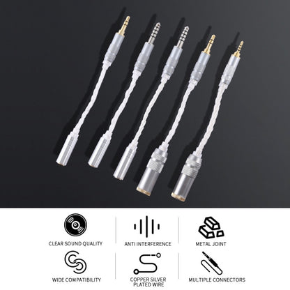 ZS0021 3.5mm Male to 4.4mm Female Balance Adapter Cable (Silver) - Headset Accessories by buy2fix | Online Shopping UK | buy2fix