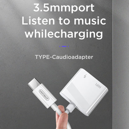 JOYROOM SH-C1 Type-C / USB-C to 3.5mm Digital Audio Converter Adapter (White) - Audio Adapter by JOYROOM | Online Shopping UK | buy2fix
