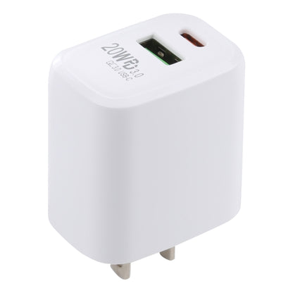 LZ-215A+C 20W QC 3.0 USB + PD 3.0 USB-C / Type-C Fast Charging Travel Charger, US Plug - USB Charger by buy2fix | Online Shopping UK | buy2fix