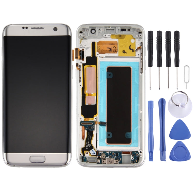 Original LCD Screen and Digitizer Full Assembly with Frame & Charging Port Board & Volume Button & Power Button For Galaxy S7 Edge / G935F(Silver) - Galaxy S Series Parts by buy2fix | Online Shopping UK | buy2fix