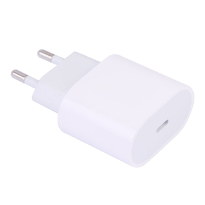 18W Type-C / USB-C PD Quick Charger Power Adapter, EU Plug(White) - USB Charger by buy2fix | Online Shopping UK | buy2fix