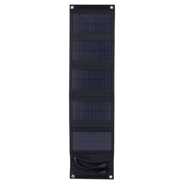 10W Monocrystalline Silicon Foldable Solar Panel Outdoor Charger with 5V Dual USB Ports (Black) - Charger by buy2fix | Online Shopping UK | buy2fix