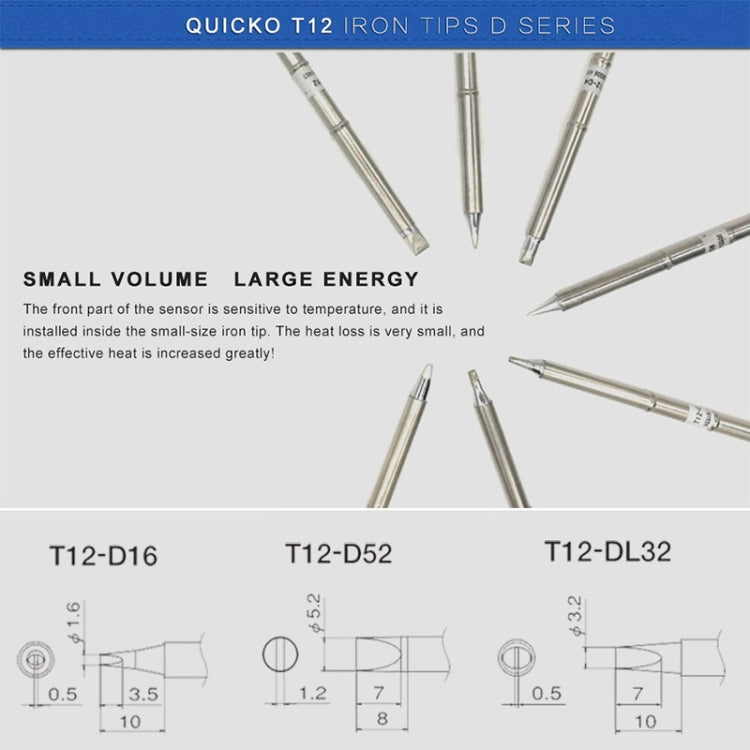 QUICKO T12-D52 Lead-free Soldering Iron Tip - Soldering Iron Tip by Quicko | Online Shopping UK | buy2fix