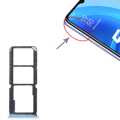 SIM Card Tray + SIM Card Tray + Micro SD Card Tray for OPPO A56 5G(Blue) - Card Socket by buy2fix | Online Shopping UK | buy2fix