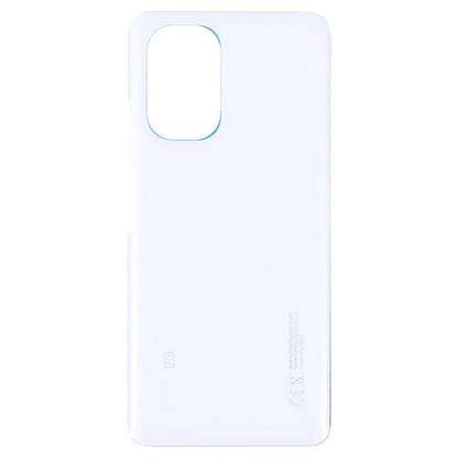 Glass Battery Back Cover for Xiaomi Poco F3(White) - Repair & Spare Parts by buy2fix | Online Shopping UK | buy2fix