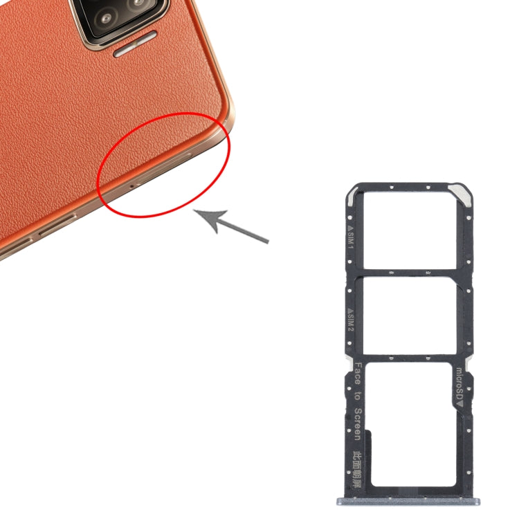 For OPPO A73 4G / F17 / A93 4G / A73 5G SIM Card Tray + SIM Card Tray + Micro SD Card Tray (Black) - Repair & Spare Parts by buy2fix | Online Shopping UK | buy2fix