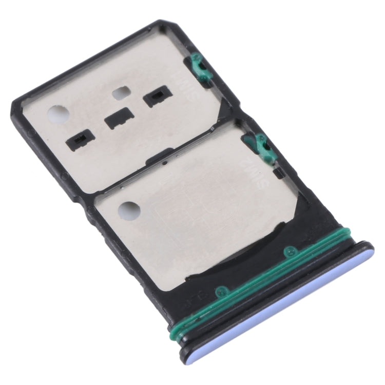 For OPPO Reno7 5G China / Reno7 5G SIM Card Tray + SIM Card Tray + Micro SD Card Tray (Blue) - Card Socket by buy2fix | Online Shopping UK | buy2fix