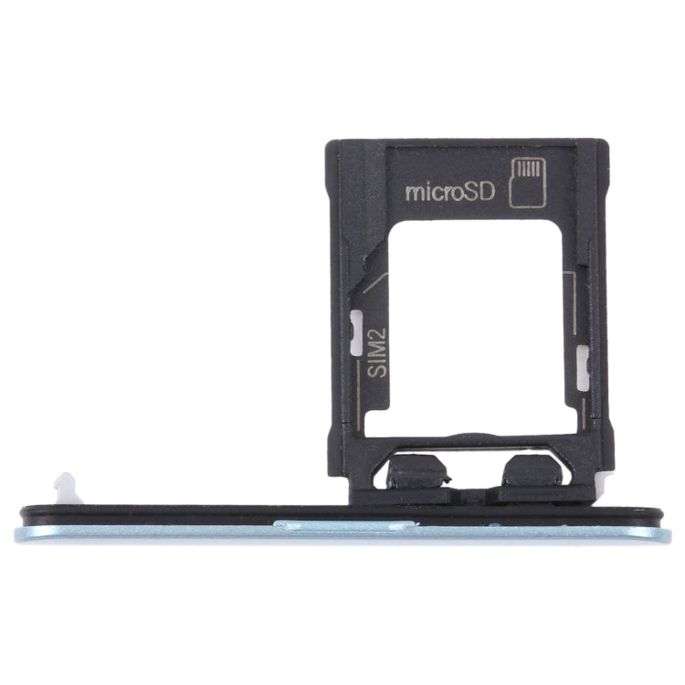 For Sony Xperia XZ1 Compact Original SIM Card Tray + Micro SD Card Tray (Blue) - Repair & Spare Parts by buy2fix | Online Shopping UK | buy2fix