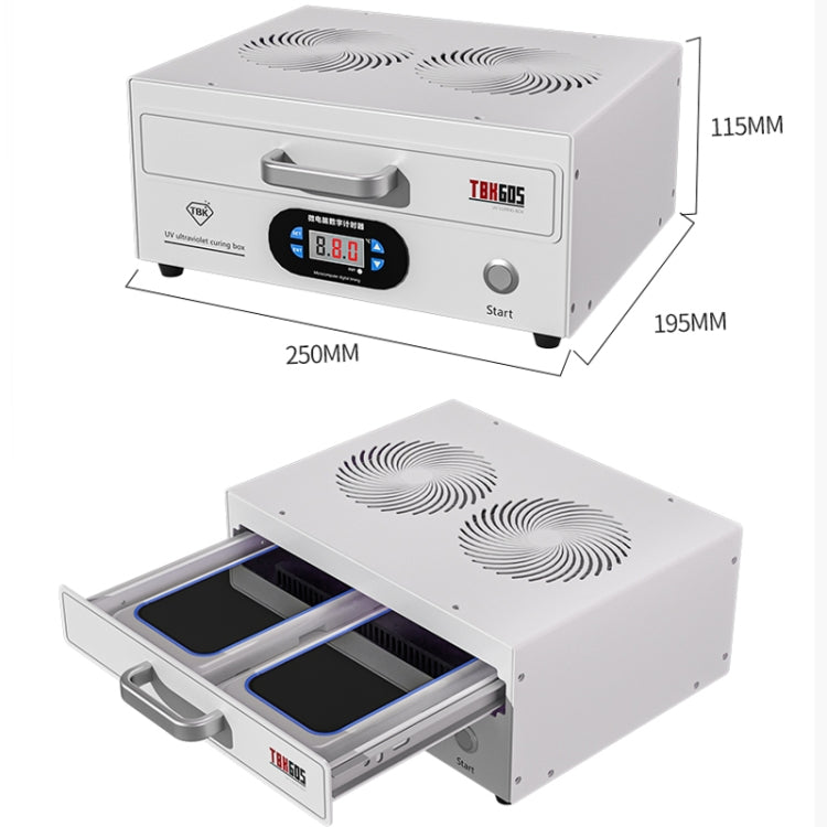 TBK 605 100W Mini UV Curing Lamp Box 48 LEDs Curved Surface Screen UV Curing Box, US Plug - Others by TBK | Online Shopping UK | buy2fix