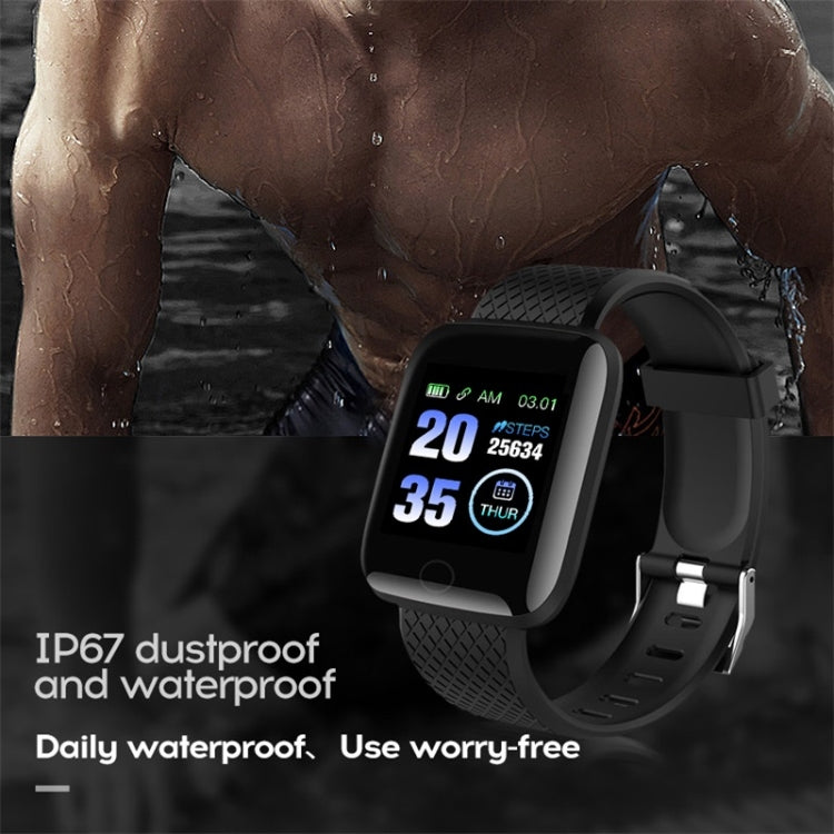 116plus 1.3 inch Color Screen Smart Bracelet IP67 Waterproof, Support Call Reminder/ Heart Rate Monitoring /Blood Pressure Monitoring/ Sleep Monitoring/Excessive Sitting Reminder/Blood Oxygen Monitoring(Black) - Smart Wear by buy2fix | Online Shopping UK | buy2fix