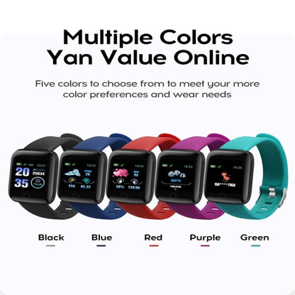 116plus 1.3 inch Color Screen Smart Bracelet IP67 Waterproof, Support Call Reminder/ Heart Rate Monitoring /Blood Pressure Monitoring/ Sleep Monitoring/Excessive Sitting Reminder/Blood Oxygen Monitoring(Green) - Smart Wear by buy2fix | Online Shopping UK | buy2fix