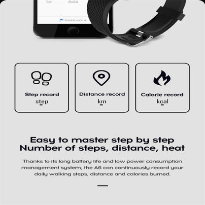 116plus 1.3 inch Color Screen Smart Bracelet IP67 Waterproof, Support Call Reminder/ Heart Rate Monitoring /Blood Pressure Monitoring/ Sleep Monitoring/Excessive Sitting Reminder/Blood Oxygen Monitoring(Purple) - Smart Wear by buy2fix | Online Shopping UK | buy2fix