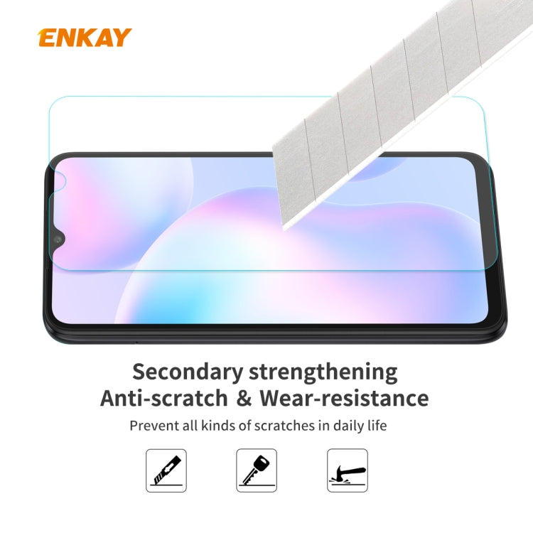 For Redmi 9 / 9A / 9C 5 PCS ENKAY Hat-Prince 0.26mm 9H 2.5D Curved Edge Tempered Glass Film -  by ENKAY | Online Shopping UK | buy2fix