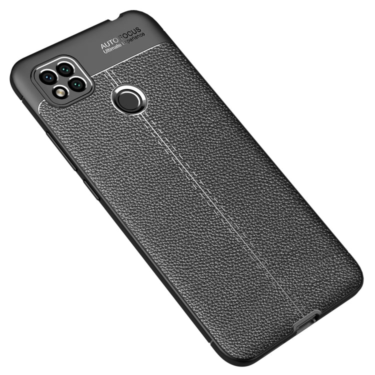 For Xiaomi Redmi 9C Litchi Texture TPU Shockproof Case(Black) - Xiaomi Cases by buy2fix | Online Shopping UK | buy2fix