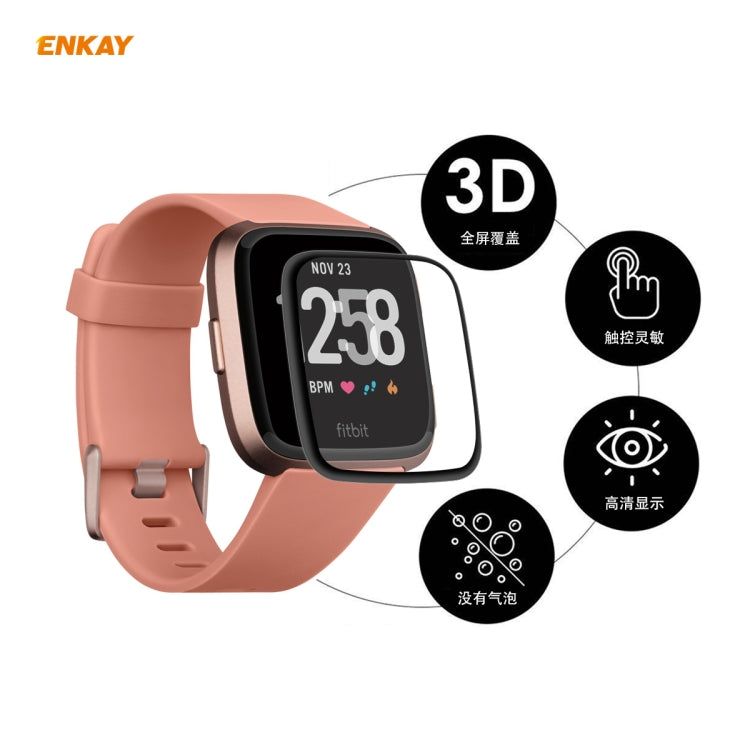 10 PCS For Fitbit Versa 3 / Fitbit Sense ENKAY Hat-Prince 3D Full Screen Soft PC Edge + PMMA HD Screen Protector Film - Screen Protector by ENKAY | Online Shopping UK | buy2fix