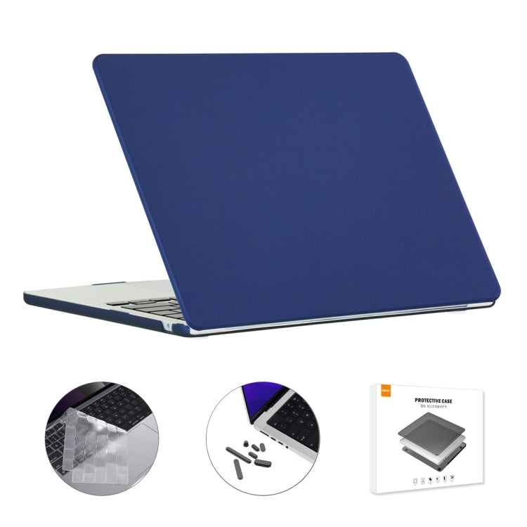 For MacBook Air 13.6 2022 A2681 EU Version ENKAY 3 in 1 Matte Laptop Case with TPU Keyboard Film / Anti-dust Plugs (Peony Blue) - MacBook Air Cases by ENKAY | Online Shopping UK | buy2fix