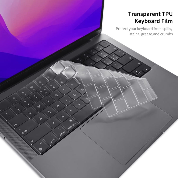 For MacBook Air 13.6 2022 A2681 EU Version ENKAY 3 in 1 Matte Laptop Case with TPU Keyboard Film / Anti-dust Plugs (Peony Blue) - MacBook Air Cases by ENKAY | Online Shopping UK | buy2fix