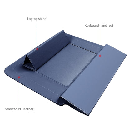 4 in 1 Universal Laptop Holder PU Waterproof Protection Wrist Laptop Bag, Size:13/14inch(Dark blue) - 13.3 inch by buy2fix | Online Shopping UK | buy2fix