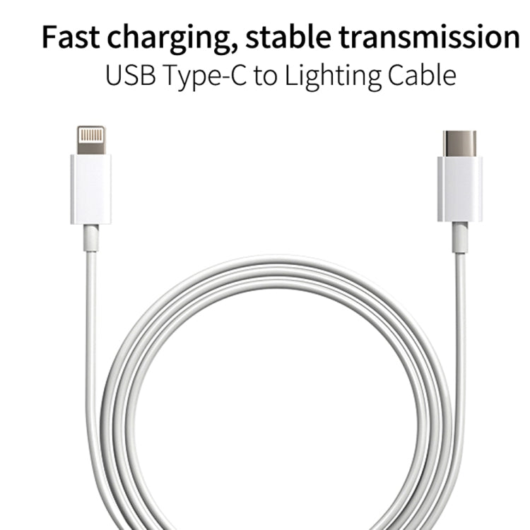 SDC-20W 2 in 1 PD 20W USB-C / Type-C Travel Charger + 3A PD3.0 USB-C / Type-C to 8 Pin Fast Charge Data Cable Set, Cable Length: 2m, US Plug - Apple Accessories by buy2fix | Online Shopping UK | buy2fix