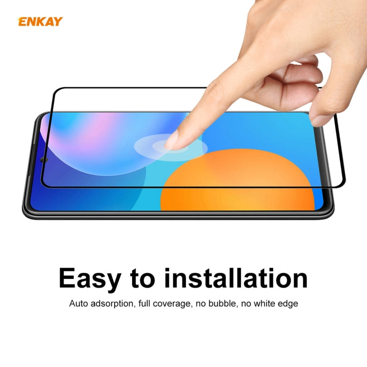 For Huawei P Smart 2021 ENKAY Hat-Prince Full Glue 0.26mm 9H 2.5D Tempered Glass Full Coverage Film - Huawei Tempered Glass by PINWUYO | Online Shopping UK | buy2fix