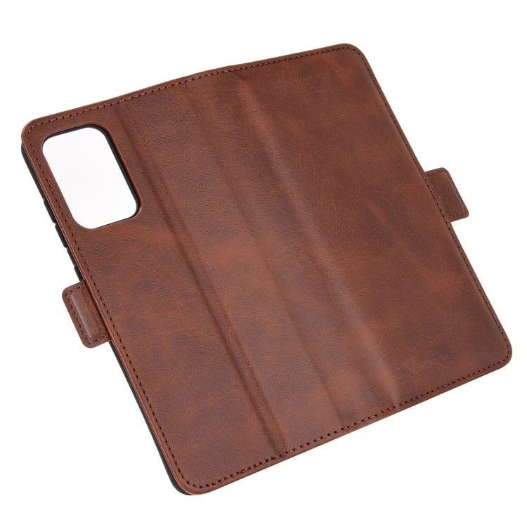 For Samsung Galaxy A52 5G / 4G Dual-side Magnetic Buckle Horizontal Flip Leather Case with Holder & Card Slots & Wallet(Brown) - Samsung Accessories by buy2fix | Online Shopping UK | buy2fix