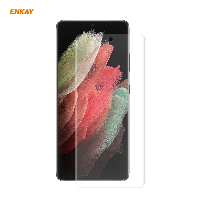 For Samsung Galaxy S21 Ultra 5G ENKAY Hat-Prince 3D Full Screen PET Curved Hot Bending HD Screen Protector Soft Film(Transparent) - For Samsung by ENKAY | Online Shopping UK | buy2fix