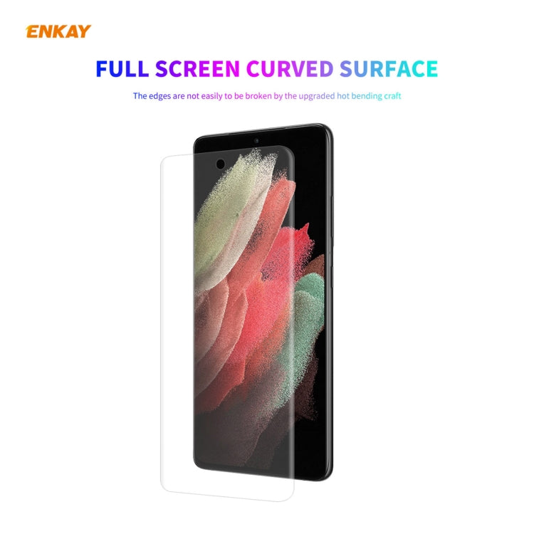 For Samsung Galaxy S21 Ultra 5G ENKAY Hat-Prince 3D Full Screen PET Curved Hot Bending HD Screen Protector Soft Film(Transparent) - For Samsung by ENKAY | Online Shopping UK | buy2fix