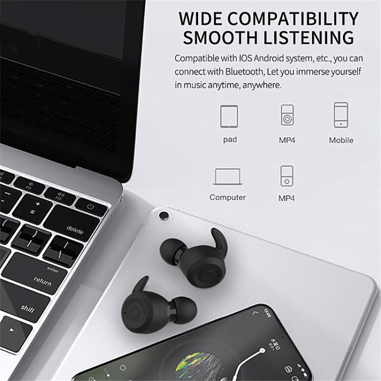 T20 TWS Bluetooth Hooks Wireless Sports Headphones with Charging Box IPX6 Waterproof Noise-cancelling Earphones(White) - Bluetooth Earphone by buy2fix | Online Shopping UK | buy2fix