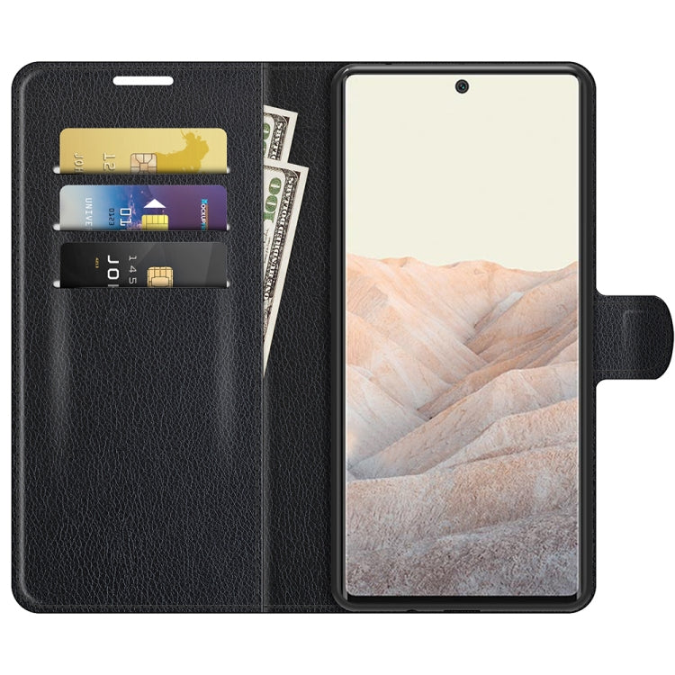 For Google Pixel 6 Pro Litchi Texture Horizontal Flip Protective Case with Holder & Card Slots & Wallet(Black) - Google Cases by buy2fix | Online Shopping UK | buy2fix