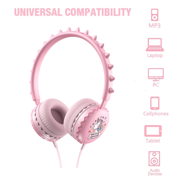 Y19 Cute Cartoon Stereo Music Wired Headphones with Microphone(Little Sleep) - Multimedia Headset by buy2fix | Online Shopping UK | buy2fix