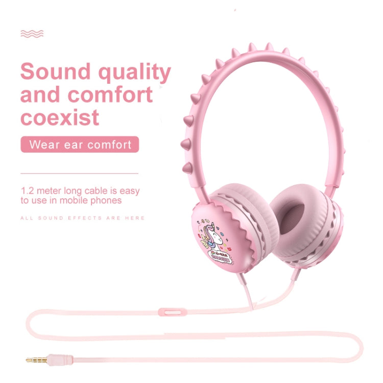 Y19 Cute Cartoon Stereo Music Wired Headphones with Microphone(Cute Bear) - Multimedia Headset by buy2fix | Online Shopping UK | buy2fix