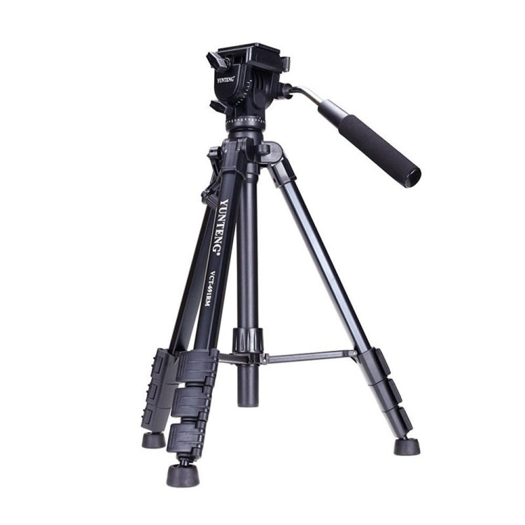 YUNTENG VCT-691 Aluminum Tripod Mount with Fluid Drag Head - Tripods by YUNTENG | Online Shopping UK | buy2fix