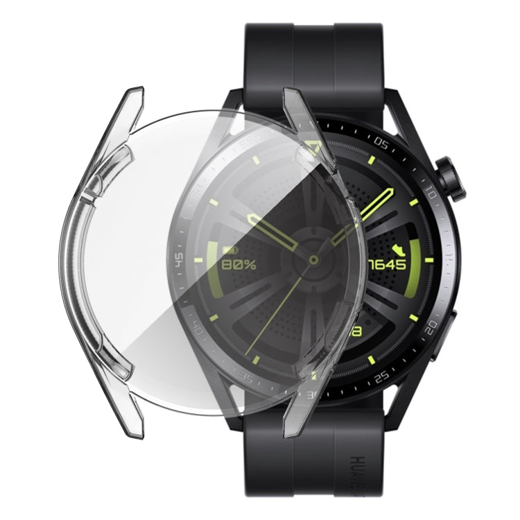 For Huawei Watch GT 3 46mm Fully Surrounded TPU Case with Protective Film(Black) - Smart Wear by buy2fix | Online Shopping UK | buy2fix