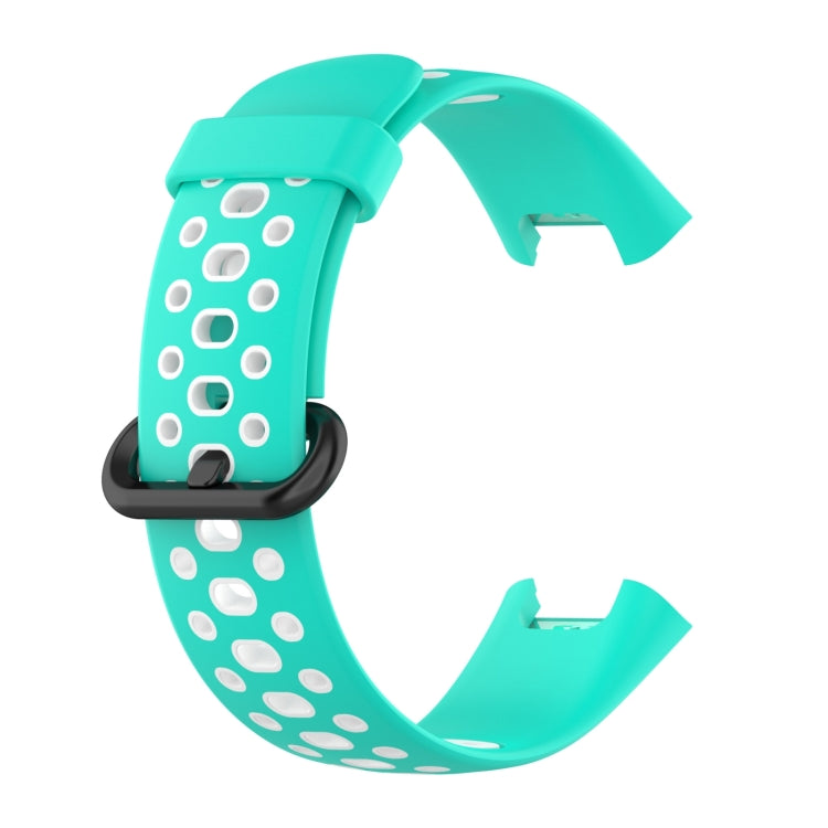 For Xiaomi Redmi Watch 2 Lite Two-Color Mixed Silicone Watch Band(Cyan+White) - Smart Wear by buy2fix | Online Shopping UK | buy2fix