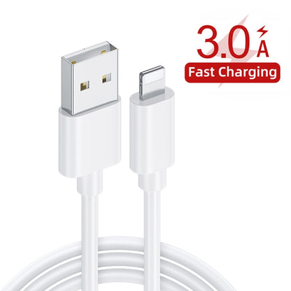 PD03 20W PD3.0 + QC3.0 USB Charger with USB to 8 Pin Data Cable, EU Plug(White) - USB Charger by buy2fix | Online Shopping UK | buy2fix