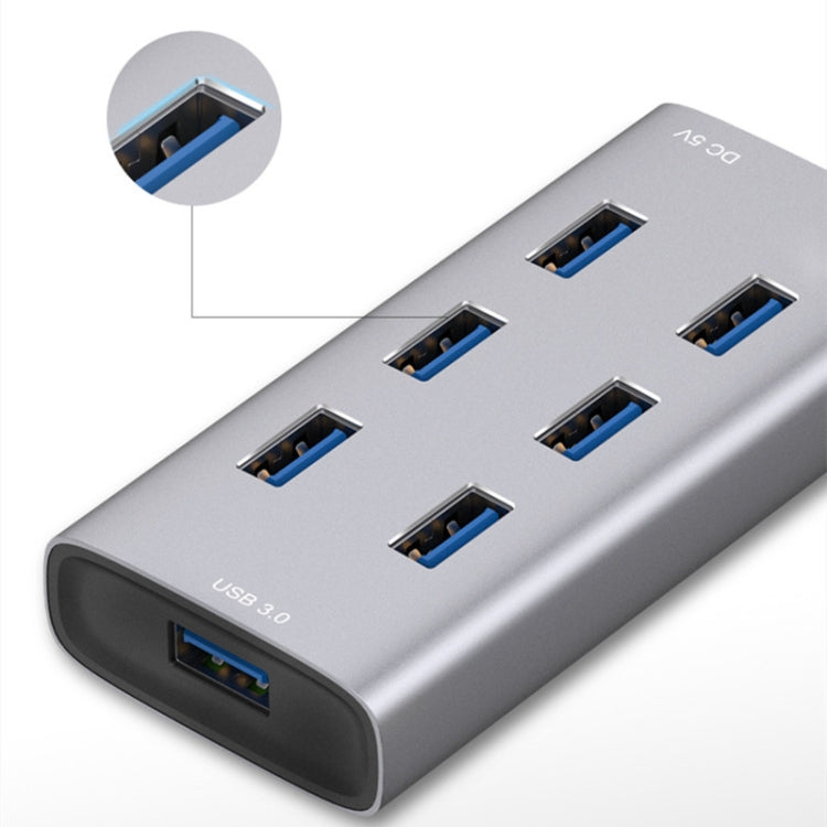 Multiport Metal Enclosure Docking Station HUB with 7 USB 3.0 Ports - USB 3.0 HUB by buy2fix | Online Shopping UK | buy2fix