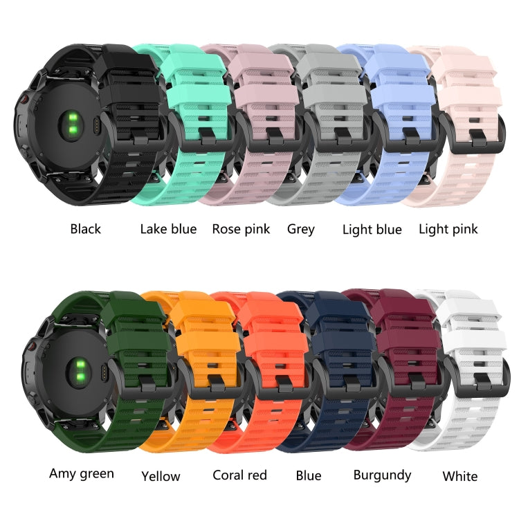 For Garmin Fenix 3 26mm Silicone Watch Band(Black) - Watch Bands by buy2fix | Online Shopping UK | buy2fix