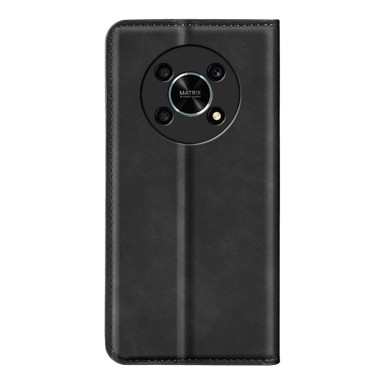 For Honor X30 / Magic 4 Lite Retro-skin Magnetic Suction Leather Phone Case(Black) - Honor Cases by buy2fix | Online Shopping UK | buy2fix