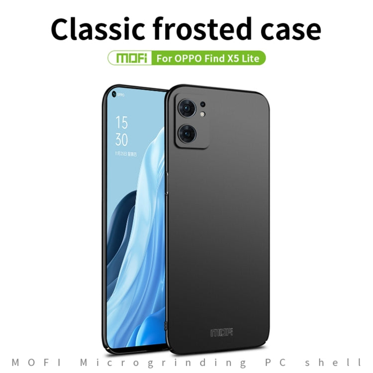 For OPPO Find X5 MOFI Frosted PC Ultra-thin Hard Case(Black) - OPPO Cases by MOFI | Online Shopping UK | buy2fix