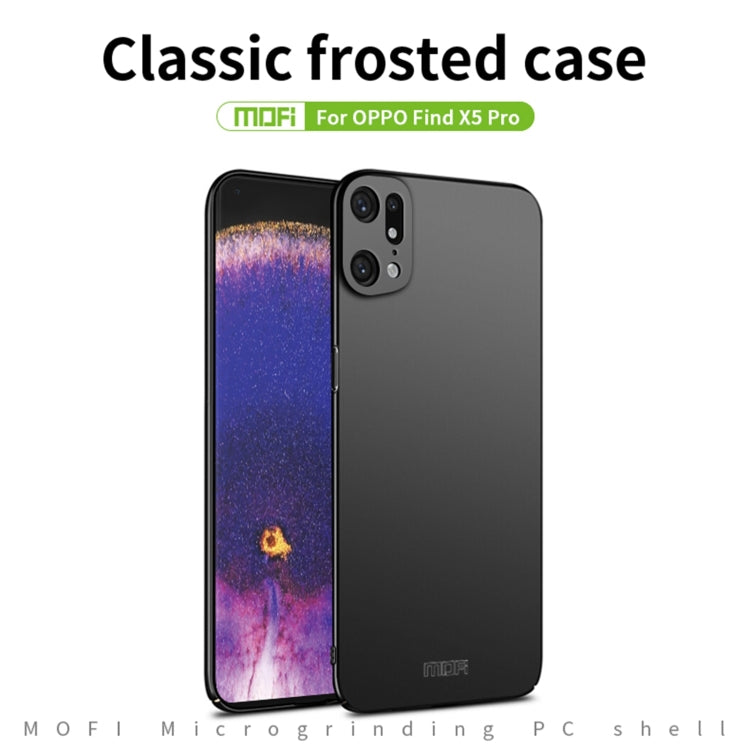 For OPPO Find X5 Pro MOFI Frosted PC Ultra-thin Hard Case(Black) -  by MOFI | Online Shopping UK | buy2fix