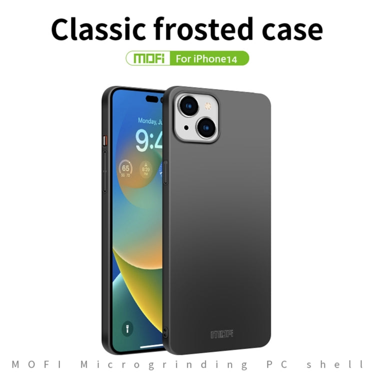 For iPhone 14 MOFI Frosted PC Ultra-thin Hard Case (Black) - iPhone 14 Cases by MOFI | Online Shopping UK | buy2fix