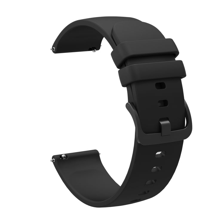 For Samsung Gear S3 Frontier 22mm Solid Color Soft Silicone Watch Band(Black) - Watch Bands by buy2fix | Online Shopping UK | buy2fix