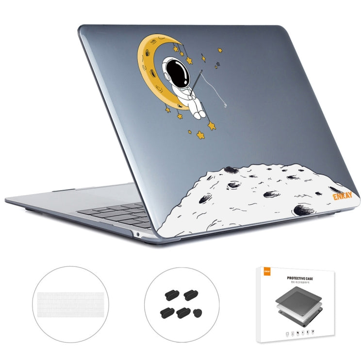 For MacBook Pro 13.3 A1706/A1989/A2159 ENKAY Hat-Prince 3 in 1 Spaceman Pattern Laotop Protective Crystal Case with TPU Keyboard Film / Anti-dust Plugs, Version:EU(Spaceman No.3) - MacBook Pro Cases by ENKAY | Online Shopping UK | buy2fix