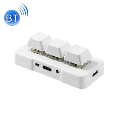 MK321BT Bluetooth 5.1 3 Keys Custom Keys Game Office PS Clip Macro Programming Keypad(White) - Wireless Keyboard by buy2fix | Online Shopping UK | buy2fix