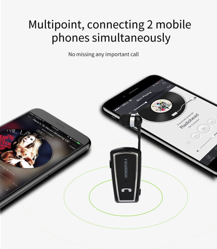 Fineblue F-V3 Bluetooth 4.1 Wireless Stereo Bluetooth In-Ear Earphone Mini Headset Black - Bluetooth Earphone by Fineblue | Online Shopping UK | buy2fix