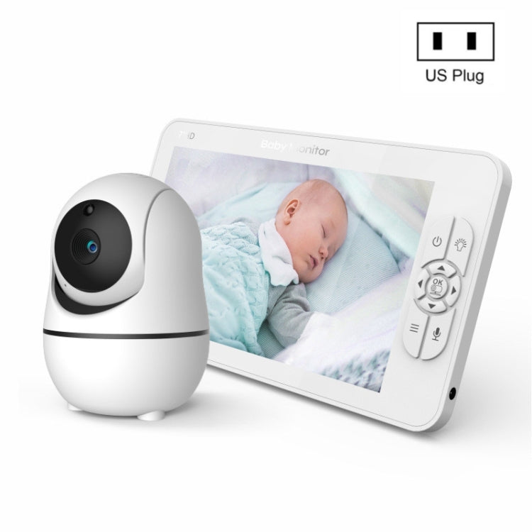 SM70PTZ 7 inch Screen 2.4GHz Wireless Digital Baby Monitor,  Auto Night Vision / Two-way Voice Intercom(UK Plug) - Security by buy2fix | Online Shopping UK | buy2fix