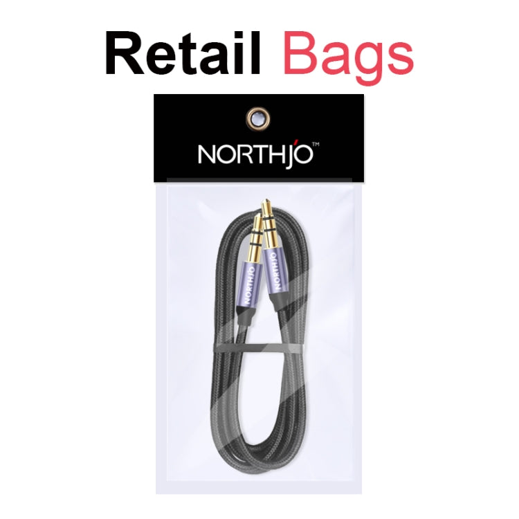 NORTHJO MTM04 4 Pole 3.5mm Male to Male Stereo Audio Aux Cable, Length:3m - Video & Audio Cable by NORTHJO | Online Shopping UK | buy2fix