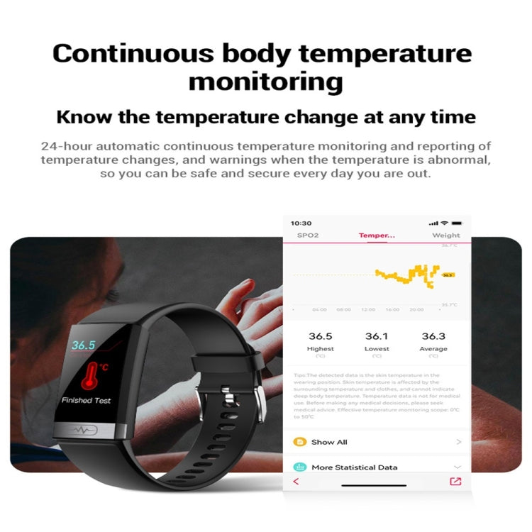 TK31 1.14 inch Color Screen Smart Watch,Support Heart Rate / Blood Pressure / Blood Oxygen / Blood Glucose Monitoring(Black) - Smart Wristbands by buy2fix | Online Shopping UK | buy2fix