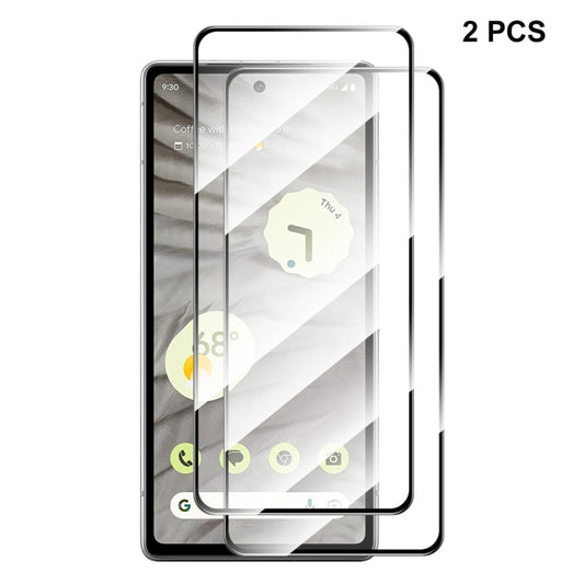 2pcs For Google Pixel 7A ENKAY Full Glue High Aluminum-silicon Tempered Glass  Film - Google Tempered Glass by ENKAY | Online Shopping UK | buy2fix