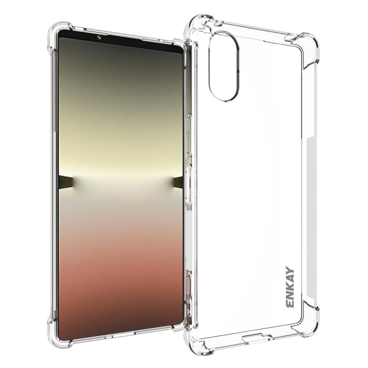 For Sony Xperia 5 V ENKAY Hat-Prince Transparent TPU Shockproof Phone Case - Sony Cases by ENKAY | Online Shopping UK | buy2fix